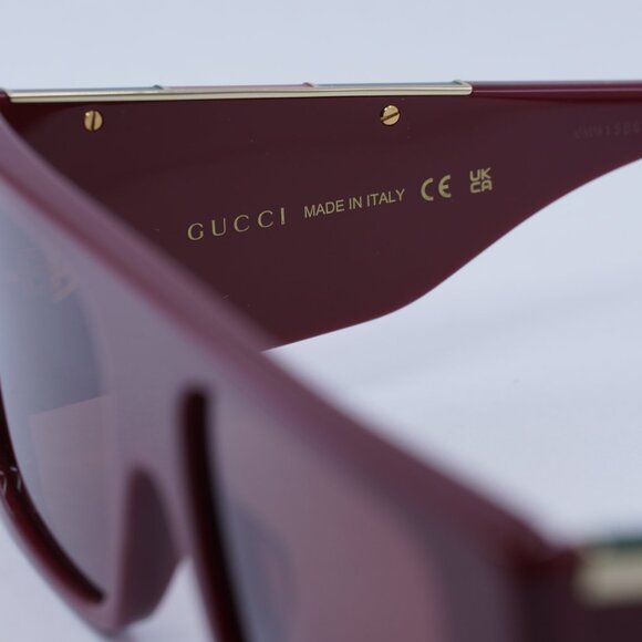 ?️ New Gucci GG1888S 004 Sunglasses - Burgundy Frame, Red Lenses main image 4
